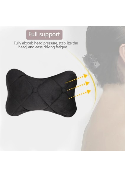 Yastık 2 Adet Siyah Stil Yeni Araba Boyun Yastıkları Hem Yan Ipek Pamuklu Tek Kafalık Yastığı Çoğu Araba Için Fit Dolu Fiber Araba Kafa Dinlenme Yastığı (Yurt Dışından) fırsatları
