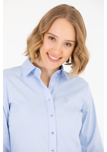 Kadın Açık Mavi Gömlek Basic 50262883-VR003 fiyatları