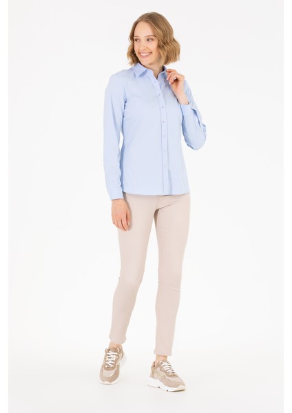 Kadın Açık Mavi Gömlek Basic 50262883-VR003 modelleri