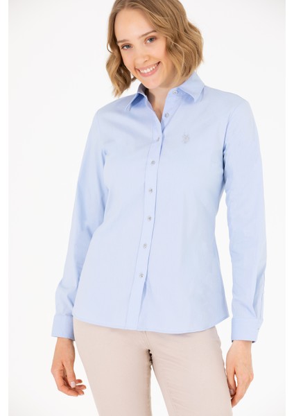 Kadın Açık Mavi Gömlek Basic 50262883-VR003 fırsatları