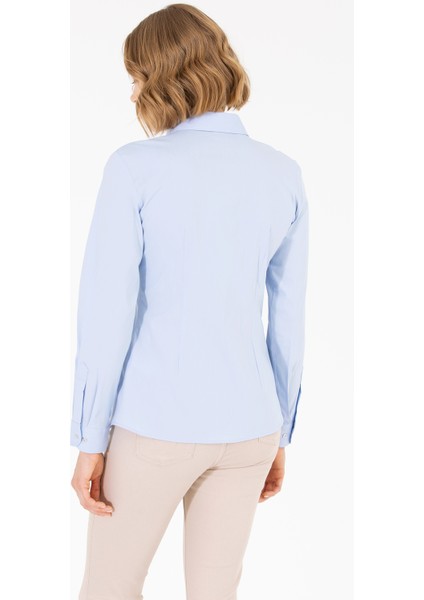 Kadın Açık Mavi Gömlek Basic 50262883-VR003 indirimleri