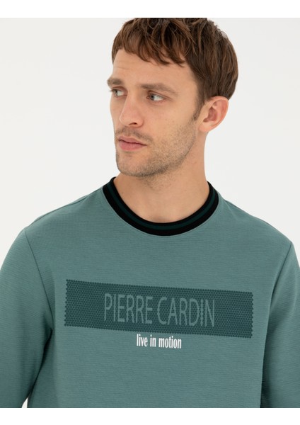 Pierre Cardin Erkek Yeşil Regular Fit Sweatshirt 50279532-VR054