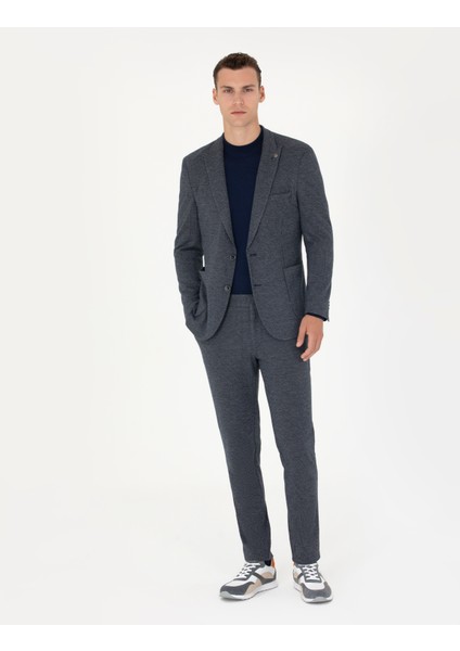 Erkek Lacivert Ekstra Slim Fit Spor Takım Elbise 50277602-VR033