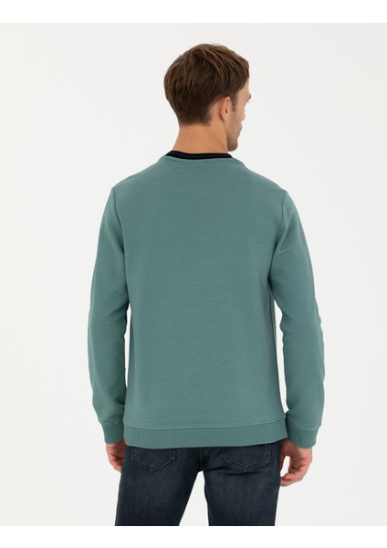 Pierre Cardin Erkek Yeşil Regular Fit Sweatshirt 50279532-VR054