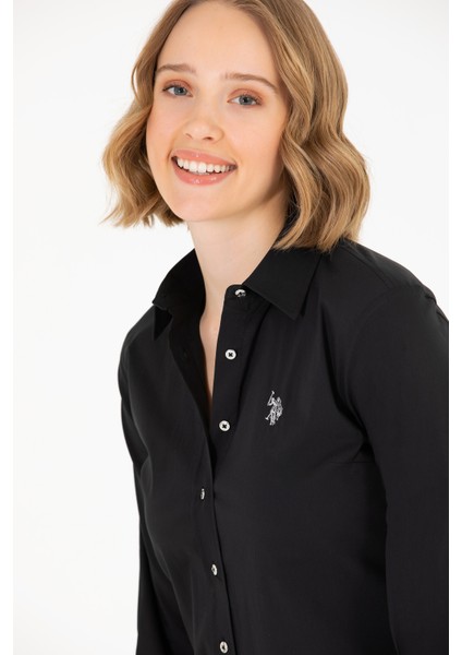 Kadın Siyah Gömlek Basic 50262883-VR046 modelleri