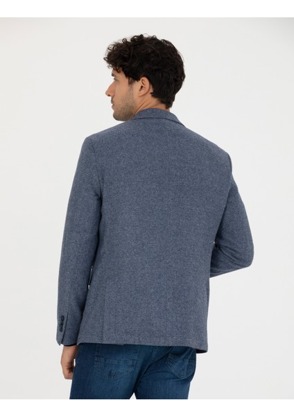 Erkek Koyu Mavi Slim Fit Ceket 50273166-VR032