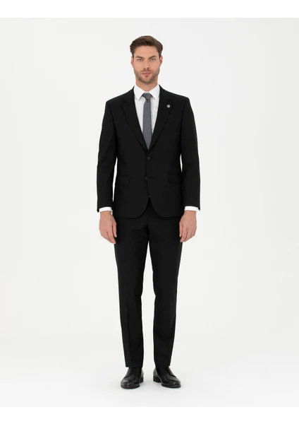 Pierre Cardin Erkek Siyah Slim Fit Takım Elbise 50291438-VR046