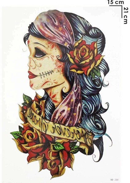 Geçici Kadın Modelli Dövme Tattoo