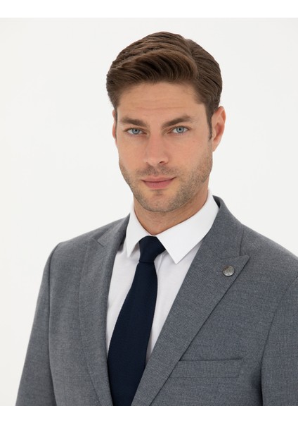 Erkek Koyu Mavi Slim Fit Çizgili Takım Elbise 50274461-VR032 fiyatları