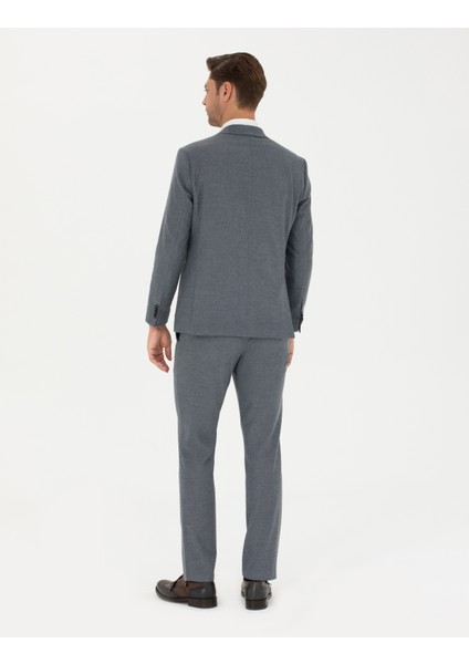 Erkek Koyu Mavi Slim Fit Çizgili Takım Elbise 50274461-VR032 indirimleri