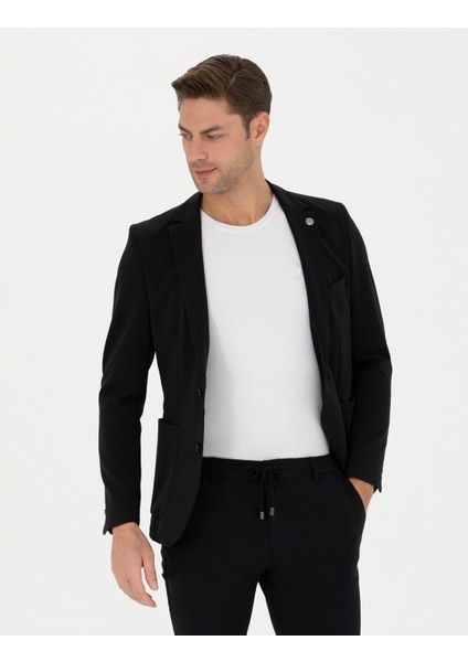 Erkek Siyah Body Esnek Fit Blazer Ceket 50287491-VR046 modelleri