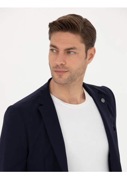 Erkek Lacivert Body Esnek Fit Blazer Ceket 50287491-VR033 fiyatları