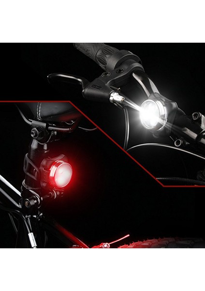 Açık Bisiklet Su Geçirmez Cob 3 LED USB Şarj Edilebilir 4 Mod Bisiklet Gece Ridefront Kafa Lambası ve Arka Kuyruk Lambası (Yurt Dışından)
