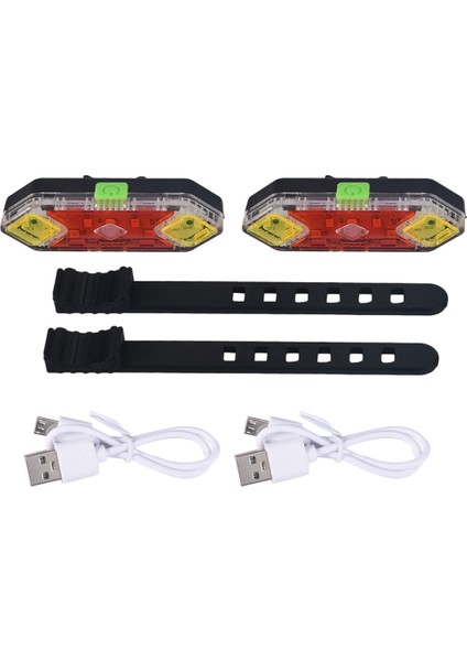 USB Şarj Edilebilir Bisiklet Kuyruk Lambası 2 Paket, Ipx5 Su Geçirmez Ultra Parlak LED Bisiklet Arka Işık, 8 Işık Modu Seçenekleri (Yurt Dışından)