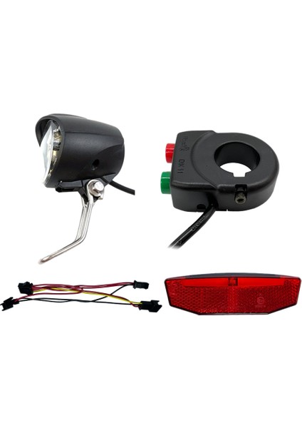 Elektrikli Bisiklet Ön Arka Işık Seti 12-72 V Ebike Far Kuyruk Lambası Bağlantı Telleri Kiti Bisiklet E-Bisiklet Aksesuarları (Yurt Dışından)