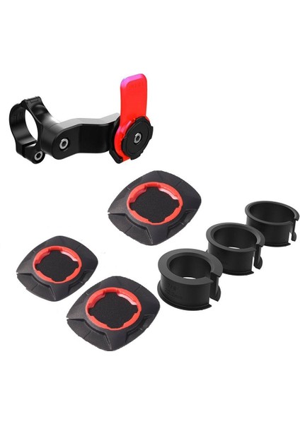 Bisiklet Scooter Navigasyon Telefon Braketi Tutucu Ayarlanabilir Motosiklet Gidon Kök Destek Rafı Bisiklet Kırmızı Set 2 (Yurt Dışından)