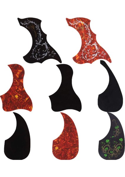 Paket Akustik Gitar Pickguard Kendinden Yapışkanlı Sinek Kuşu ve Su Şekilli Gitar Pickguard 40 Inç 41 Inç Gitar Için (Yurt Dışından)