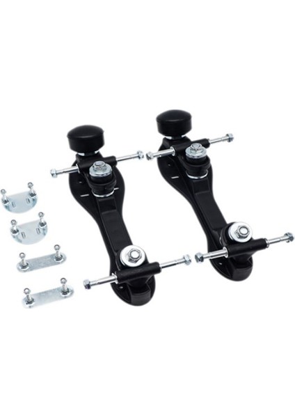 Paten Tabanı Dört Tekerlekli Iki Sıralı Paten Braketi Paten Tabanı Alt Plakası, Paten Ayak Ucu Durdurucuları, 248MM (Yurt Dışından)