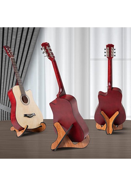 Ahşap Gitar Standı, Akustik Elektrik Klasik Bas Gitar Için Çıkarılabilir Kaymaz Akustik Gitar Standı Zemin (Yurt Dışından)