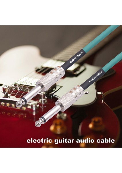 Gitar Enstrüman Kablosu Elektro Gitar Kablosu 6.35MM Mono Fiş Bağlantı Kablosu Gitar Bas Davul Ses Cihazı, 10 Metre (Yurt Dışından) indirimleri
