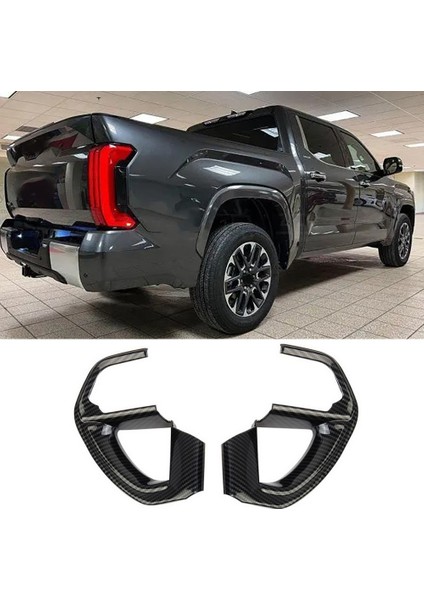 Toyota-Tundra 2022 Için Araba Karbon Fiber Abs Direksiyon Düğmesi Paneli Çerçeve Dekorasyon Kapak Trim Çıkartmalar (Yurt Dışından)