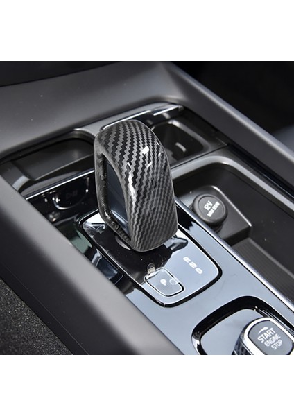 Araba Karbon Fiber Dişli Kafa Topuzu Vites Kapağı Trim Dekorasyon Volvo S60 S90 XC40 XC60 XC90 V60 V90 (Yurt Dışından) fiyatları