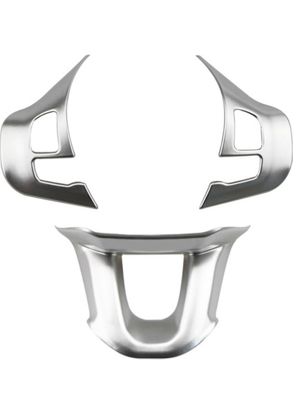 3 Adet/takım Araba Direksiyon Dekorasyon Kapak Trim Etiket Peugeot 2008 Için Fit 208 308 2014-2018 Mat Gümüş (Yurt Dışından)