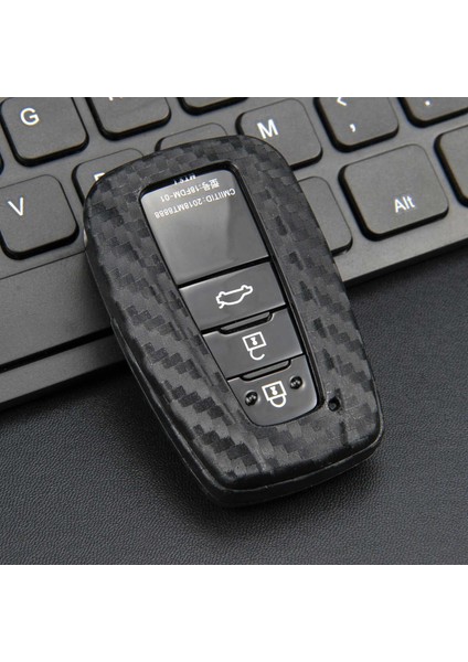 Silikon Karbon Fiber Araba Akıllı Anahtar Kılıfı Toyota Camry Için Rav4 Chr Prius Corolla Avalon 2018 2019 2020 2021 (Yurt Dışından)