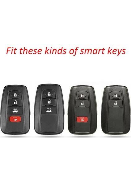Silikon Karbon Fiber Araba Akıllı Anahtar Kılıfı Toyota Camry Için Rav4 Chr Prius Corolla Avalon 2018 2019 2020 2021 (Yurt Dışından)