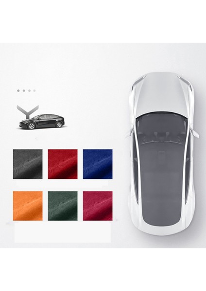 Tesla Model-Y Için Vites Paddle Koruyucu Süet Deri Kürk Shifter Kapak Kabuk Iç Modifikasyon Karbon Siyah (Yurt Dışından)