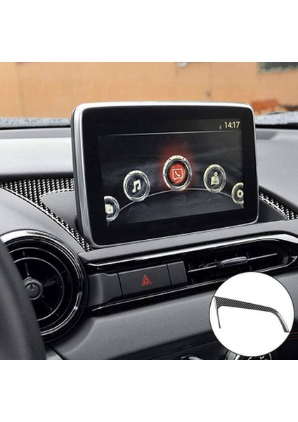 Mazda Mx-5 Miata Nd 2015-2021 Için Araç Iç Navigasyon Ekran Tabanı Çerçeve Dekoratif Etiket (Soldan Tahrik) (Yurt Dışından)