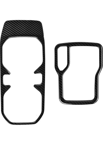2 Adet Araba Vites Çerçevesi ve Ön Su Bardağı Tutucu Kapak Jeep Wrangler Jl 2018-2021 Için Vites Ayar Kapağı (Yurt Dışından)