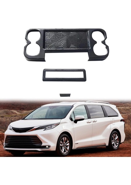Araba Karbon Fiber Merkezi Konsol Su Bardağı Tutucu Dekorasyon Kapak Trim Çıkartmalar Toyota Sienna 2021 2022 Için (Yurt Dışından) fiyatları