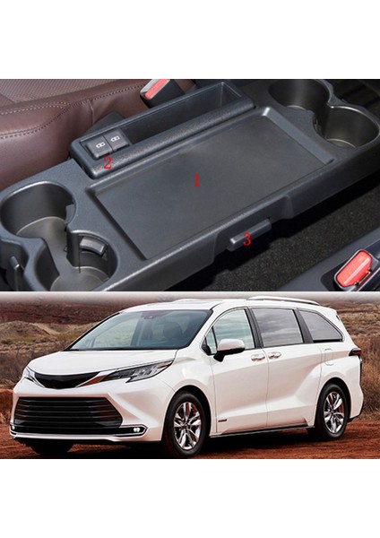 Araba Karbon Fiber Merkezi Konsol Su Bardağı Tutucu Dekorasyon Kapak Trim Çıkartmalar Toyota Sienna 2021 2022 Için (Yurt Dışından) indirimleri