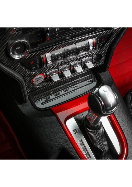 Karbon Fiber Para Tepsisi Saklama Kutusu Ped Paneli Kapak Trim Etiket Ford Mustang 2015+ Için Iç Aksesuar Araba Styling (Yurt Dışından)