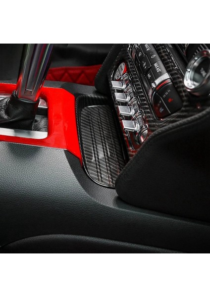 Karbon Fiber Para Tepsisi Saklama Kutusu Ped Paneli Kapak Trim Etiket Ford Mustang 2015+ Için Iç Aksesuar Araba Styling (Yurt Dışından)
