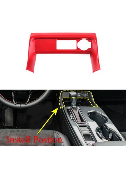 Araba Merkezi Kontrol Puro Çakmağı Paneli Kapak Trim Dekoratif Sticker Aksesuarları 11TH Gen Honda Civic 2022 Kırmızı (Yurt Dışından) modelleri