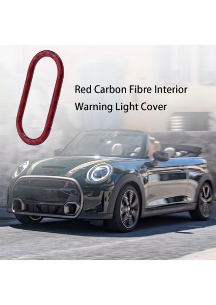 Mını Cooper F55 F56 Countryman F60 Için Kırmızı Karbon Fiber Iç Uyarı Işık Kapağı (Yurt Dışından) fırsatları