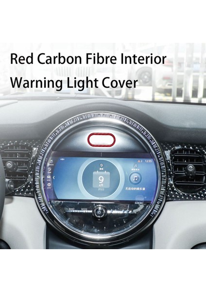 Mını Cooper F55 F56 Countryman F60 Için Kırmızı Karbon Fiber Iç Uyarı Işık Kapağı (Yurt Dışından) indirimleri