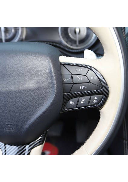Chrysler 300C 2015-2021 Için Direksiyon Kapağı Trim Abs Iç Aksesuarlar (Karbon Fiber) (Yurt Dışından)