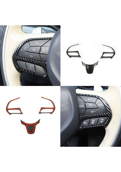 Chrysler 300C 2015-2021 Için Direksiyon Kapağı Trim Abs Iç Aksesuarlar (Karbon Fiber) (Yurt Dışından)