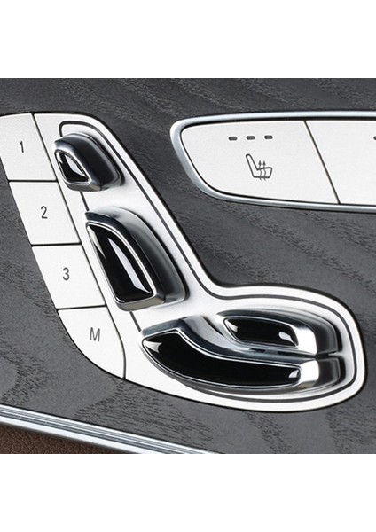 8 Adet Siyah Oto Araba Kapı Koltuğu Ayar Düğmesi Anahtarı Kapağı Etiket Trim Için Mercedes Benz Ec Glc Sınıfı W213 W205 X253 (Yurt Dışından)