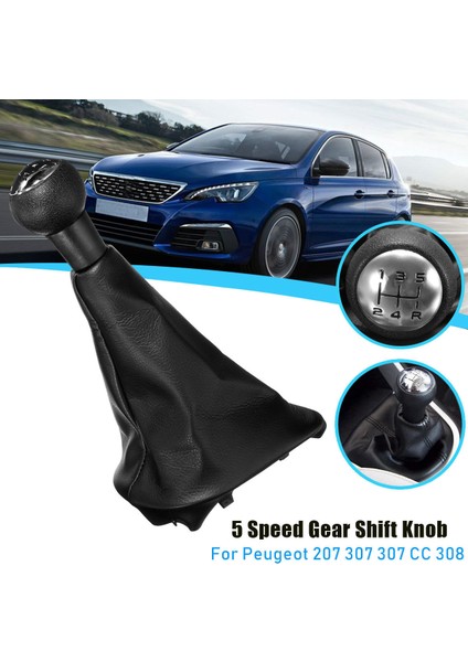 Peugeot 207 307 cc 308 Için 5 Hız Vites Çubuğu Deri Körüğü Körüğü Topuzu (Yurt Dışından)