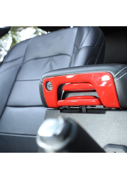Merkezi Konsol Kol Dayama Anahtarı Düğme Kapağı Trim Etiket 2018-2022 Jeep Wrangler Jl Gladiator Jt, Abs Kırmızı (Yurt Dışından)