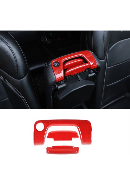 Merkezi Konsol Kol Dayama Anahtarı Düğme Kapağı Trim Etiket 2018-2022 Jeep Wrangler Jl Gladiator Jt, Abs Kırmızı (Yurt Dışından)