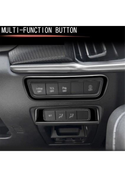 Araba Parlak Siyah Çok Fonksiyonlu Düğme Trim Krom Çerçeve Mazda Cx-60 2022-2023 Rhd Araba Aksesuarları (Yurt Dışından) modelleri