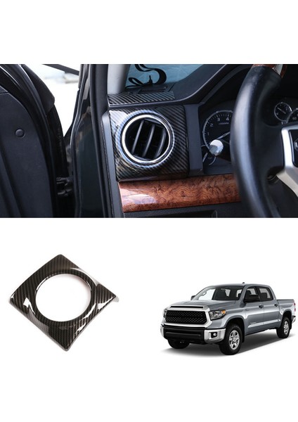 Araba Karbon Fiber Dashboard Sürücü Yan Hava Firar Konut Çıkış Çerçevesi Dekoratif Kapak Trim Toyota Tundra 2014-2021 Için (Yurt Dışından) fiyatları