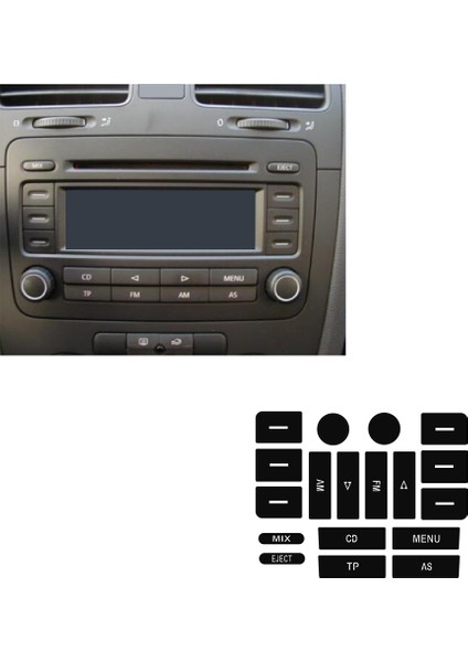 Araba Klima Iklim Sıcaklık Radyo Tamir Kiti Etiketler Çıkartmaları Vw Golf Mk5 Passat Için Fix Aşınmış Düğme (Yurt Dışından) fırsatları