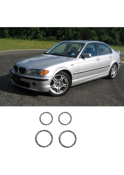 Kapı Ses Korna Halkası Trim Karbon Fiber Iç Aksesuarları Bmw 3 Serisi E46 1997-2004 (Yurt Dışından)