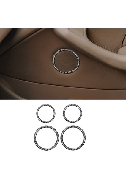 Kapı Ses Korna Halkası Trim Karbon Fiber Iç Aksesuarları Bmw 3 Serisi E46 1997-2004 (Yurt Dışından)